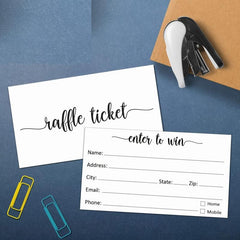 50pcs 5.08 Student Reward Raffle Ticket Form Blank Enrollment Competition