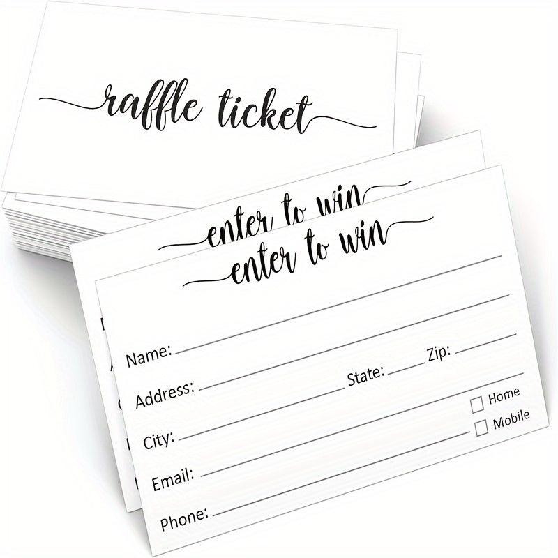 50pcs 5.08 Student Reward Raffle Ticket Form Blank Enrollment Competition