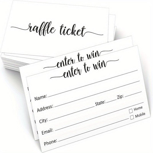 50pcs 5.08 Student Reward Raffle Ticket Form Blank Enrollment Competition