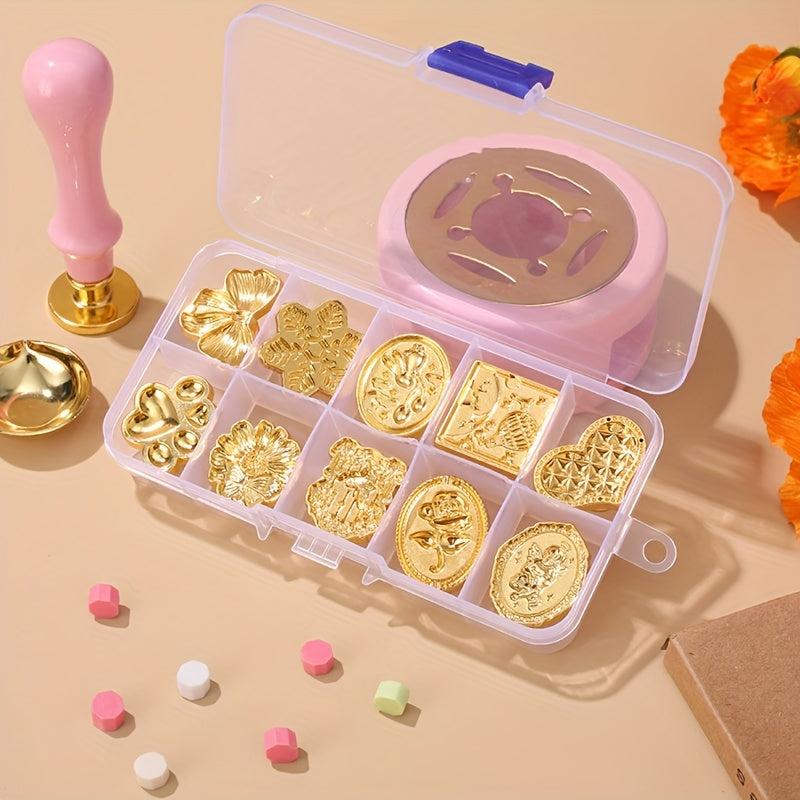 Flowers Plants Wax Seal Stamp Heads 10pcs Box