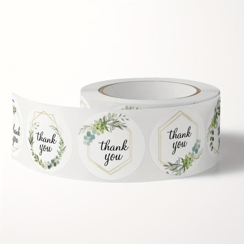500 Floral Thank You Stickers Wedding Decor Self Adhesive Labels
