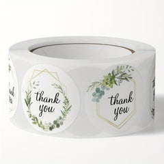 500 Floral Thank You Stickers Wedding Decor Self Adhesive Labels