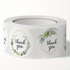 500 Floral Thank You Stickers Wedding Decor Self Adhesive Labels