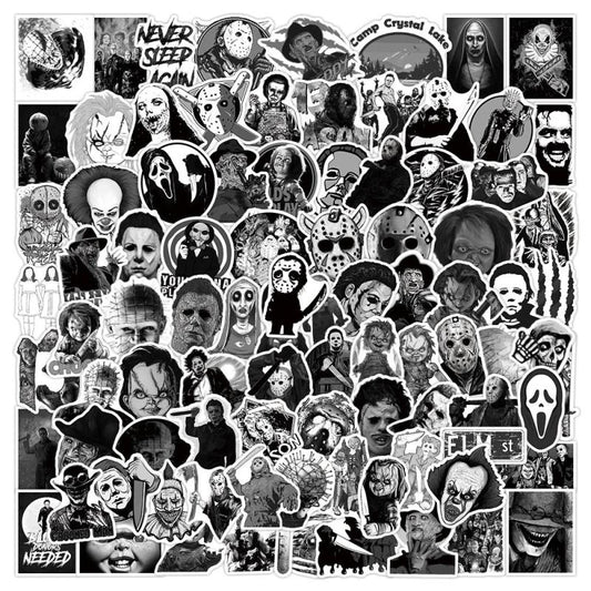 100pcs Horror Movies Thriller Characters Waterproof Stickers