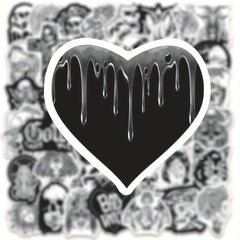50pcs Punk Thriller Horror Skull Sticker Motorcycle Laptop Cup Waterp