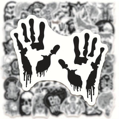 50pcs Punk Thriller Horror Skull Sticker Motorcycle Laptop Cup Waterp