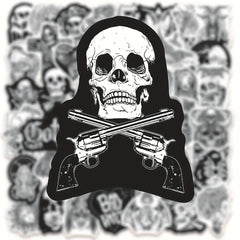 50pcs Punk Thriller Horror Skull Sticker Motorcycle Laptop Cup Waterp