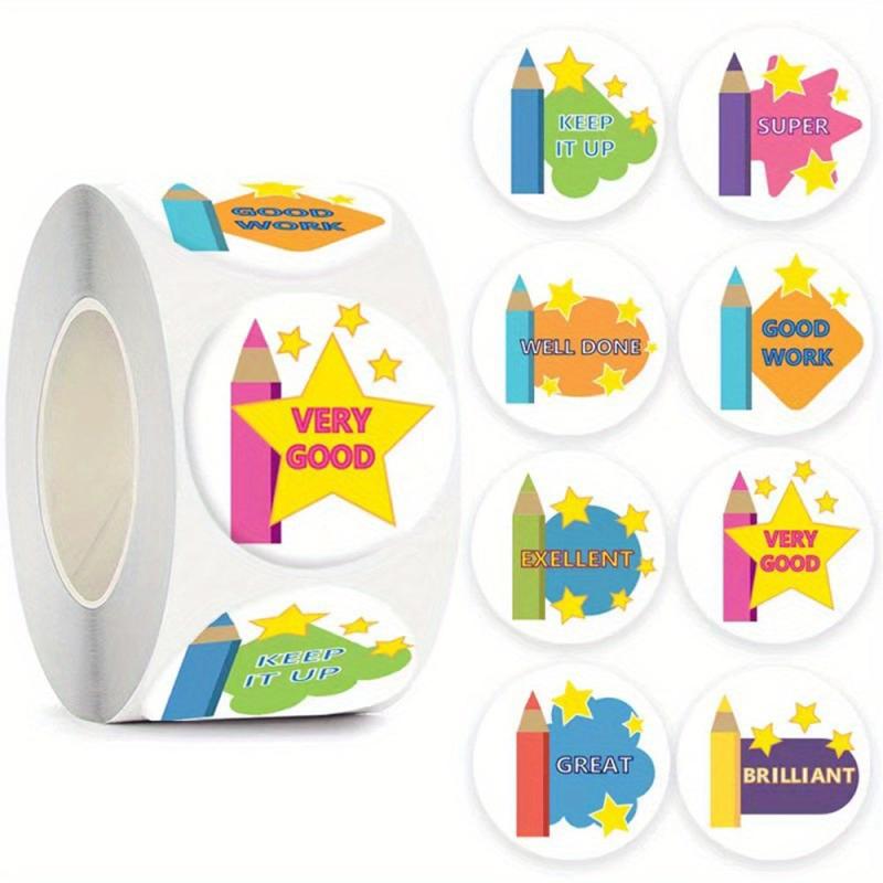 500 Star Pencil Reward Stickers for Teachers and Kids