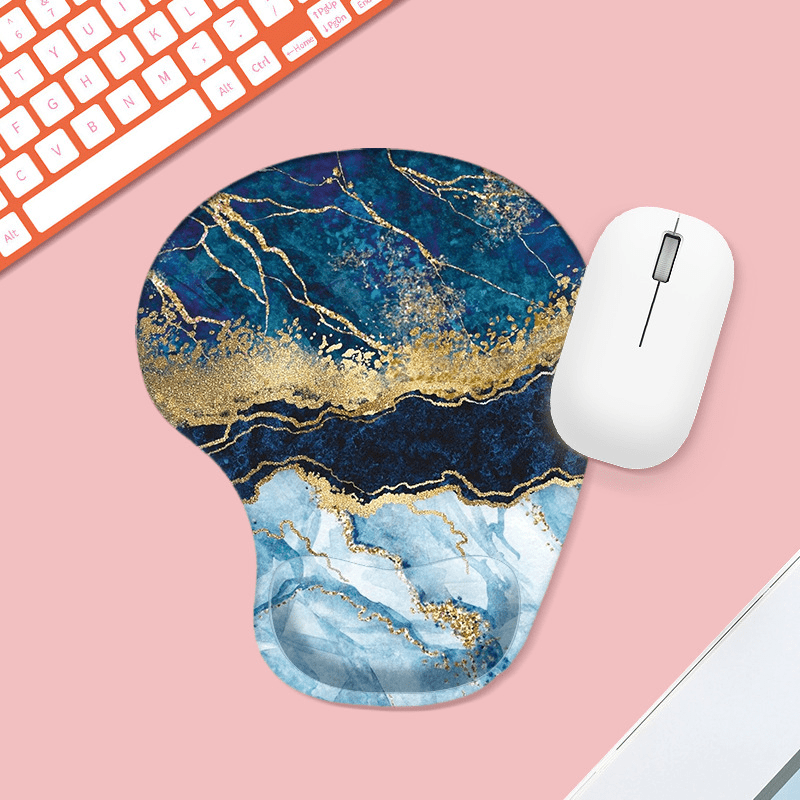 Star Sky Ergonomic Mouse Pad With Wrist Guard Silicone Non Slip Table Pad