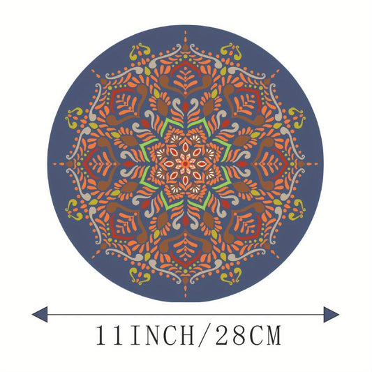 Floral Mouse & Keyboard Pad Non Slip Round