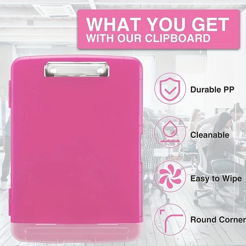 Nurse Clipboard With Storage - 8.5x11 A4 Plastic Clipboard Folder