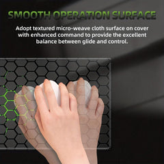 Green Plaid Pattern Gaming Mouse Pad Large Mouse Mat for PC Laptop