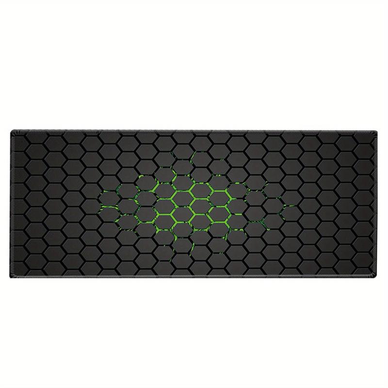 Green Plaid Pattern Gaming Mouse Pad Large Mouse Mat for PC Laptop