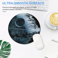 Planet Gaming Mouse Pad for Women Round Mousepad Non-slip Rubber Mat