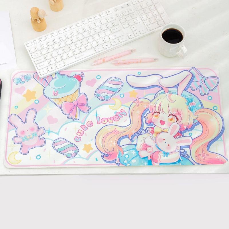 Large Leather Mouse Pad 11.8x23.6in Non Slip Waterproof Home Office Computer Mat