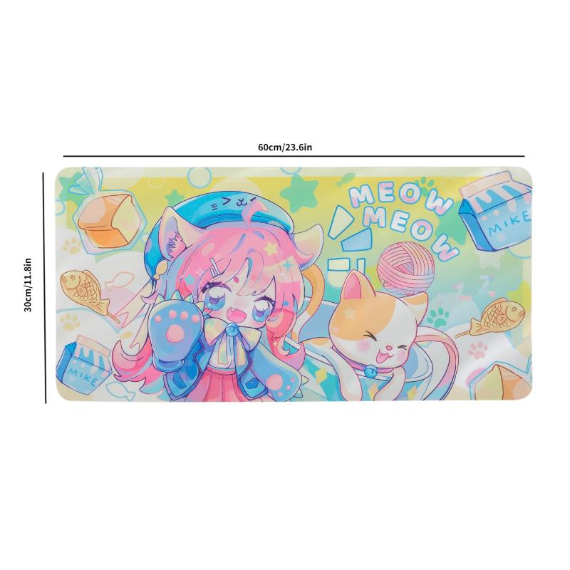 Large Leather Mouse Pad 11.8x23.6in Non Slip Waterproof Home Office Computer Mat