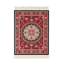 Persian Mini Woven Rug Mat Mousepad Retro Style Carpet Pattern