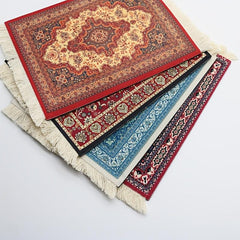 Persian Mini Woven Rug Mat Mousepad Retro Style Carpet Pattern