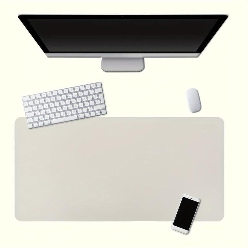 Anti-slip Solid Mouse Pad Waterproof PU Leather Office Desk Pad