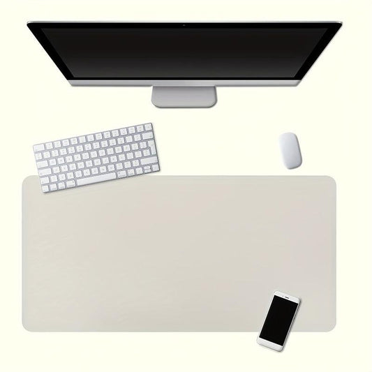 Anti-slip Solid Mouse Pad Waterproof PU Leather Office Desk Pad