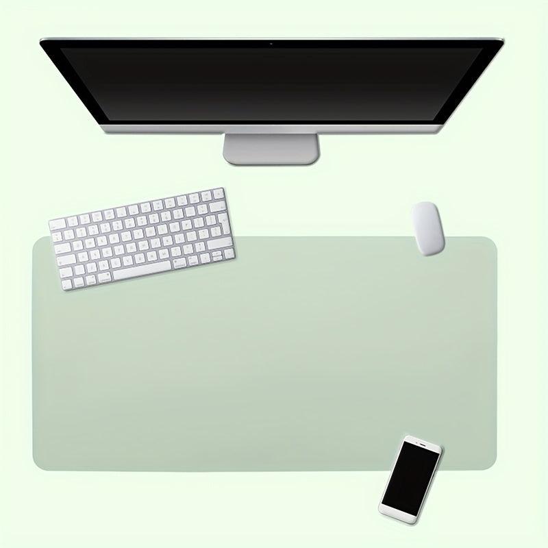 Anti-slip Solid Mouse Pad Waterproof PU Leather Office Desk Pad
