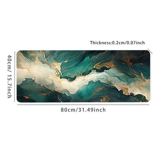 Abstract Green Large Gaming Mousepad HD Keyboard Pad
