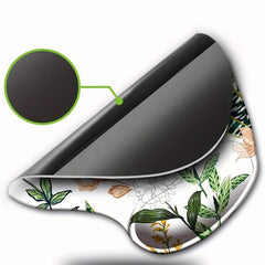 Ergonomic Mouse Pad with Wrist Support - Non Slip Base - Pain Relief Floral