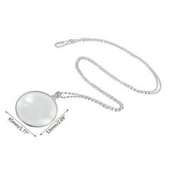 Vintage Magnifying Glass Pendant Necklace 5X