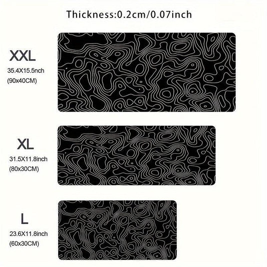 Seamless Terrain Map Mouse Pad Non Slip Soft Rubber Gamer Keyboard Mat
