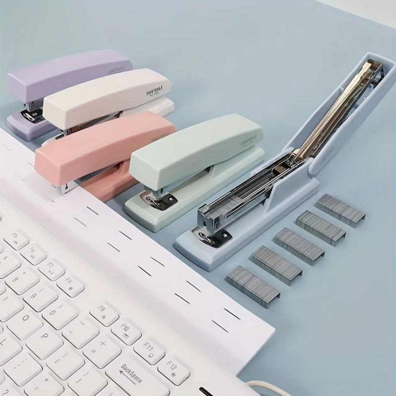 Labor Saving Stapler for School and Office Pink Green Purple