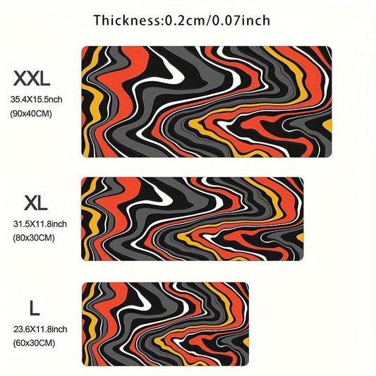 Red Yellow Art Layered Liquid Mouse Pad Office Computer