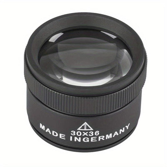 30x36 Cylindrical Jewelry Antique Double Lens Optical Glass 30X Magnifying Glass