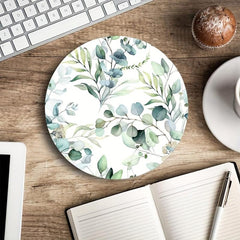 Round Grass Leaves Mouse Mat Non Slip Rubber Gaming Mouse Pads