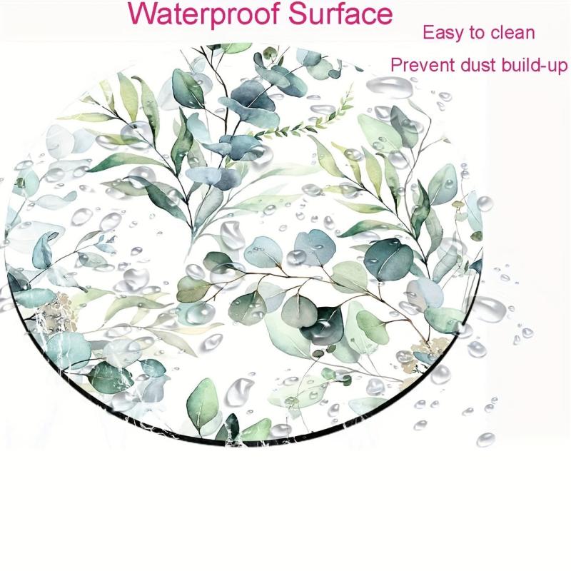 Round Grass Leaves Mouse Mat Non Slip Rubber Gaming Mouse Pads