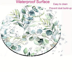 Round Grass Leaves Mouse Mat Non Slip Rubber Gaming Mouse Pads