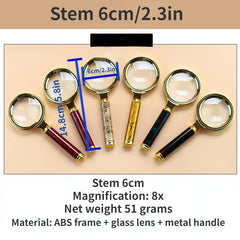 Flower Handle S Series Reading Magnifying Glass Handheld Portable Magnifying Gla