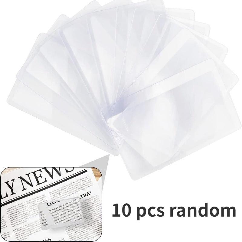 Portable 3X Magnifying Glass Credit Card Size Pocket Magnifier