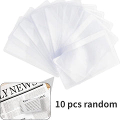 Portable 3X Magnifying Glass Credit Card Size Pocket Magnifier
