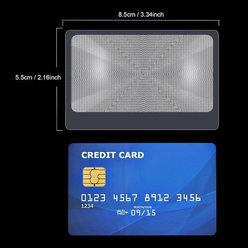 Portable 3X Magnifying Glass Credit Card Size Pocket Magnifier