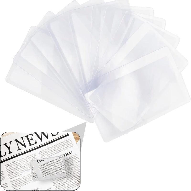 Portable 3X Magnifying Glass Credit Card Size Pocket Magnifier