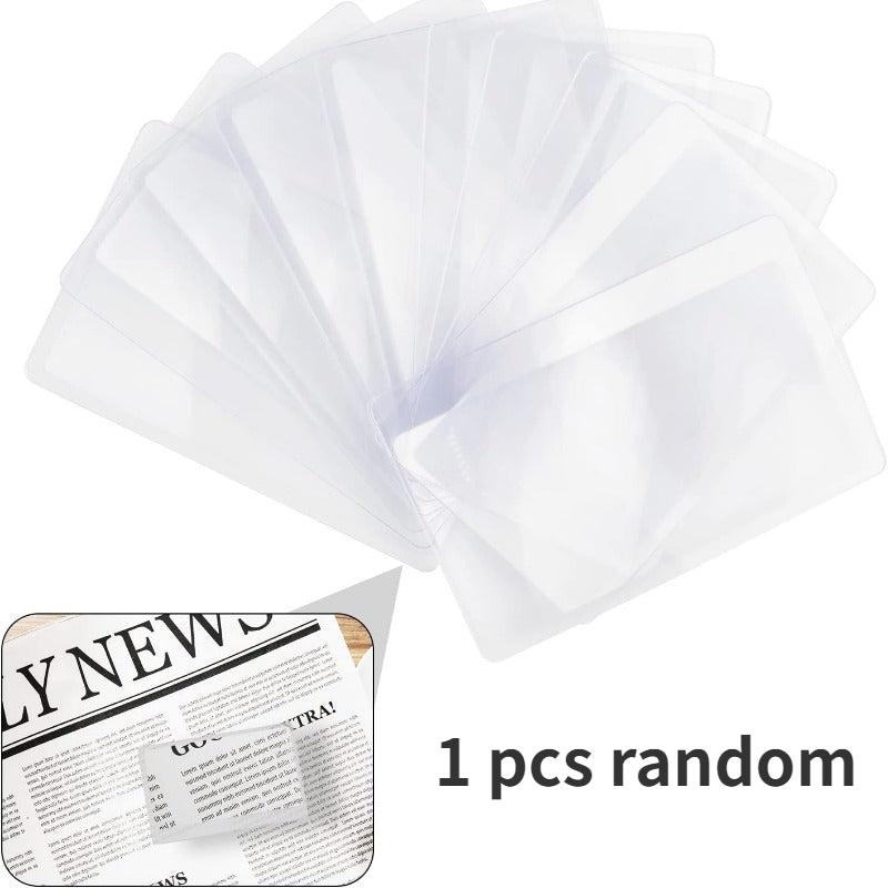 Portable 3X Magnifying Glass Credit Card Size Pocket Magnifier