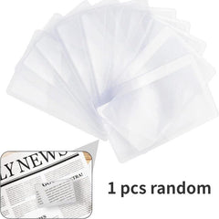 Portable 3X Magnifying Glass Credit Card Size Pocket Magnifier