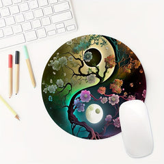 Taiji Landscapes Gaming Mouse Pad Round Non-slip Rubber Mouse Mat