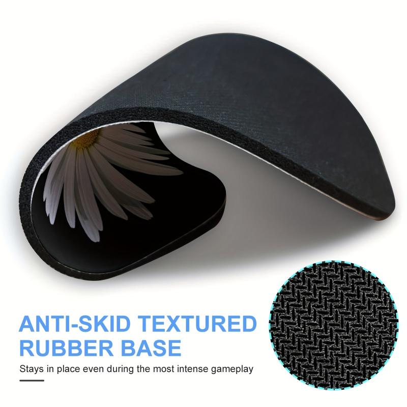 Daisy Gaming Mouse Pad - Non slip Rubber Base - Waterproof Mouse Pad