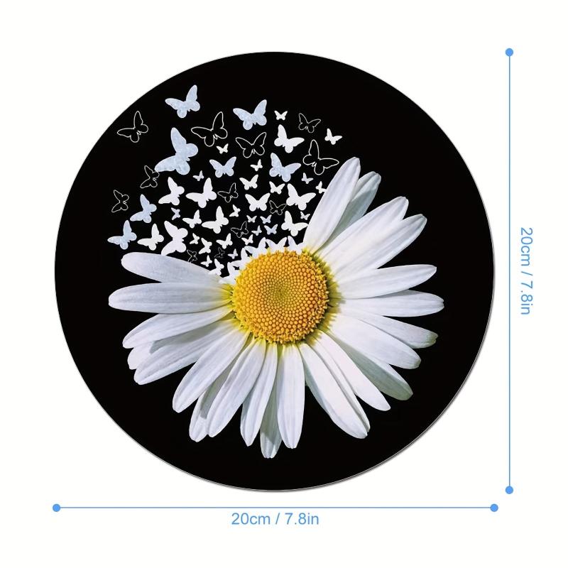 Daisy Gaming Mouse Pad - Non slip Rubber Base - Waterproof Mouse Pad