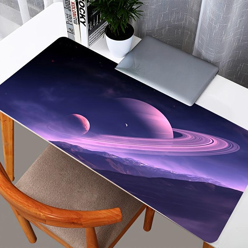 Purple Starry Sky Large Mouse Pad Non Slip Lock Edge Gamer Keyboard Mat