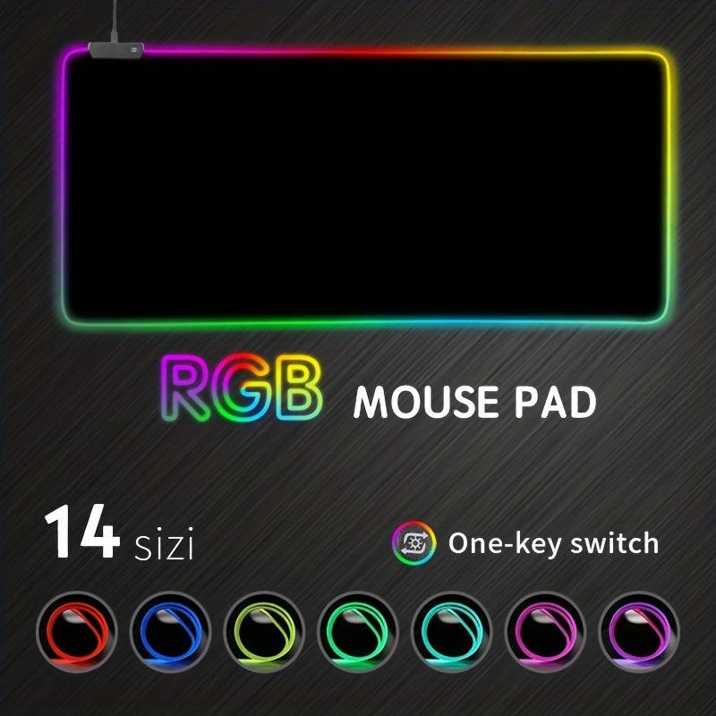 XL RGB Gaming Mouse Pad Soft LED Desk Mat Anti Slip Rubber Base