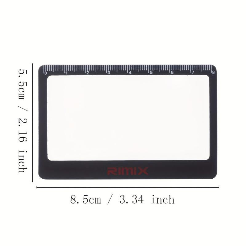 Credit Card Size Magnifier 8.5x Magnification Fresnel Lens