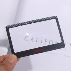Credit Card Size Magnifier 8.5x Magnification Fresnel Lens
