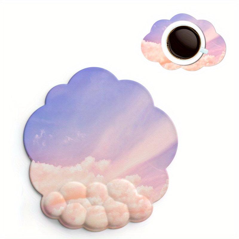 Ergonomic Memory Foam Mouse Pad Wrist Support with Coasters